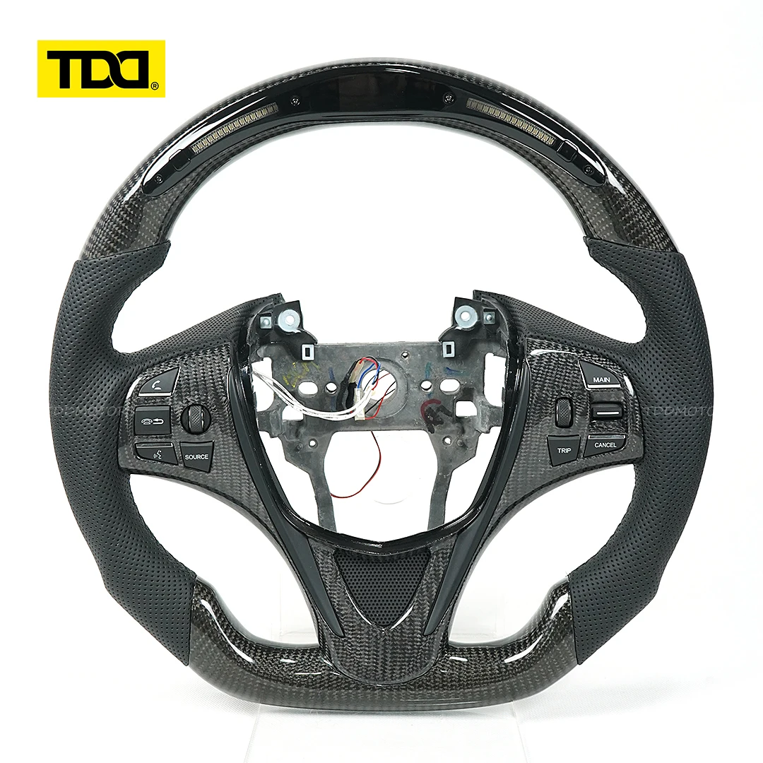 TDD 100% Carbon Fiber Steering Wheel Display smart Galaxy pro II LED Performance Compatible for Acura TLX