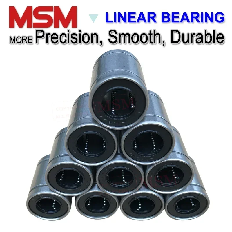 10pcs MSM Linear Bearings LM3 LM4 LM5UU LM6UU LM8UU LM8SUU LM10UU LM12UU LM13UU LM16UU LM20UU Shaft Bushing 8mm 3D Printer Parts
