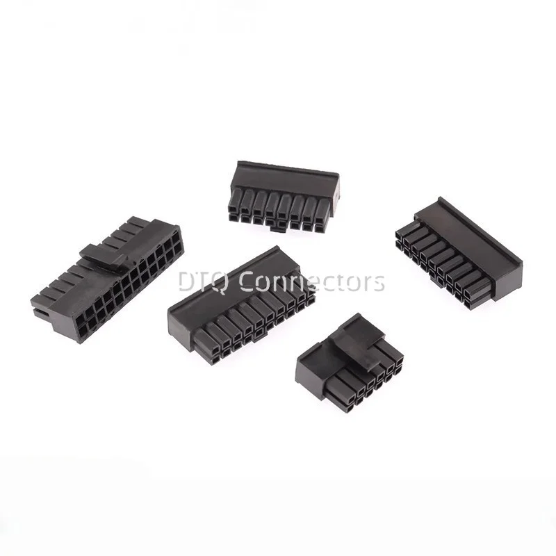 10sets Micro-Fit 3.0 2P 4P 6P Connector 3.0mm Pitch Male Housing 8P 10P 12 16P 18P 20P 24Pin Mini 5557/43025 Male Shell+Terminal