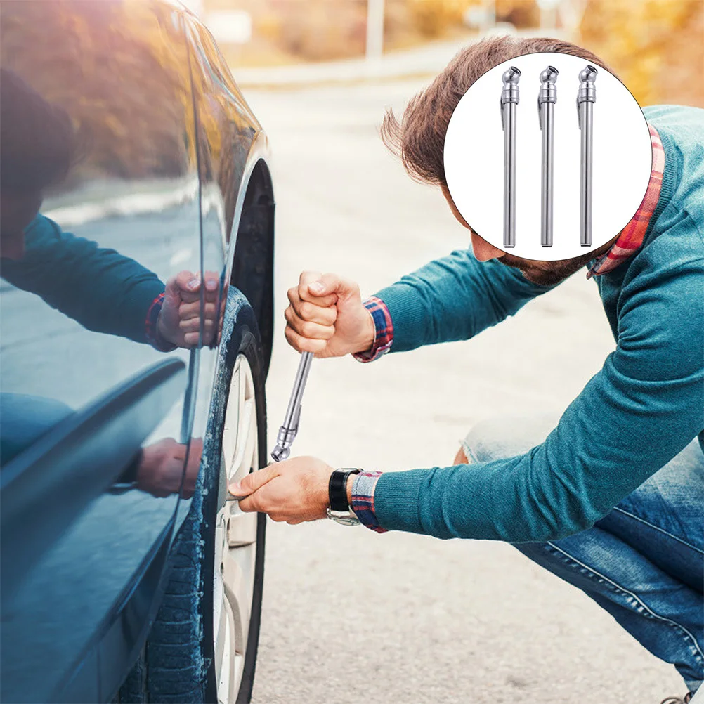 

5pcs Stainless Steel Portable Auto Tire Pressure Pen Gauge Car Tire Pressure Pen Car Supplies Maintenance Tool