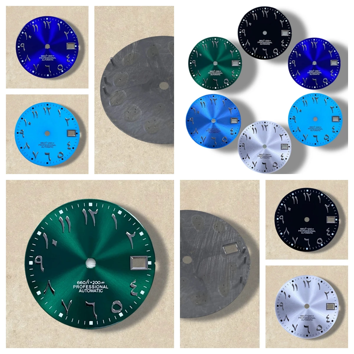 

High Quality 28.5mm S Dial NH35 Dial Sun Pattern Arabic Letters Dial Suitable For NH35 NH36 Movements NH35 Accessories