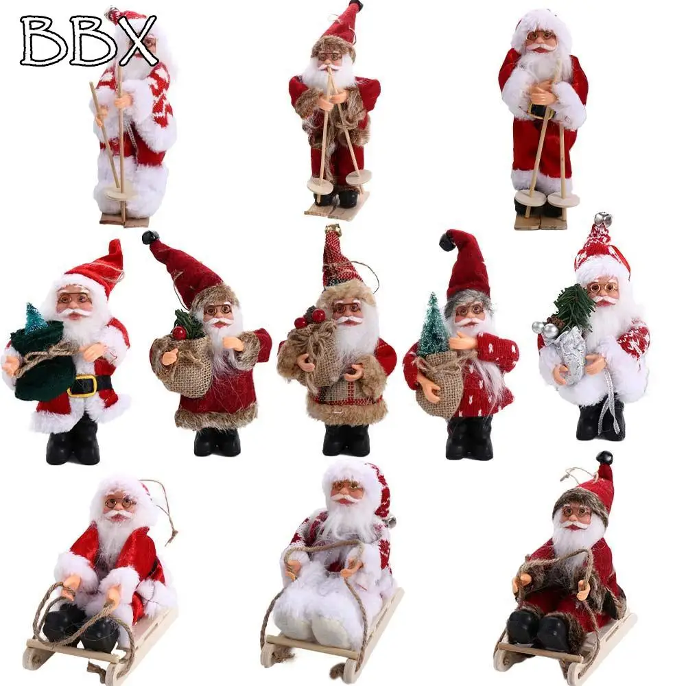 

N1N Kids Gift Xmas Tree Drop Ornaments Home Table Decor Santa Figure Hanging Pendants Christmas Decorations Santa Claus Doll