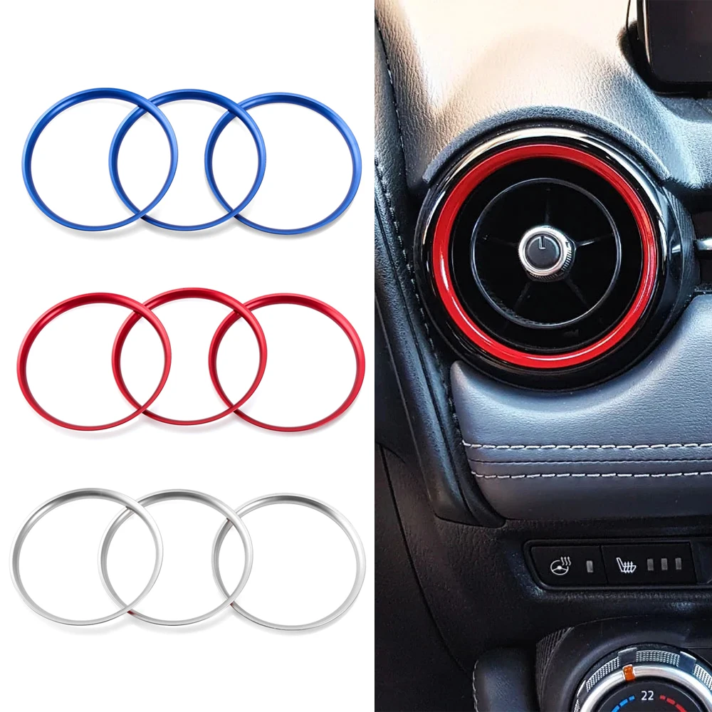 Car Air Conditioner AC Vent Outlet Ring Trim For Mazda MX-5 MX5 mazda 2 CX-3 CX3  RF ND Car Accessories