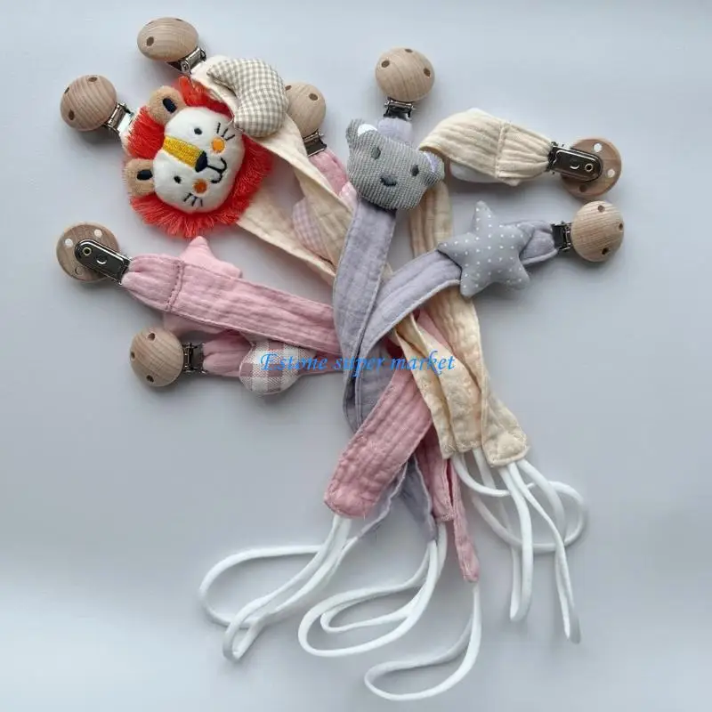 090B Baby Teething Pacifier Clip Lovely Pattern Pacifier Chain for Outings & Home