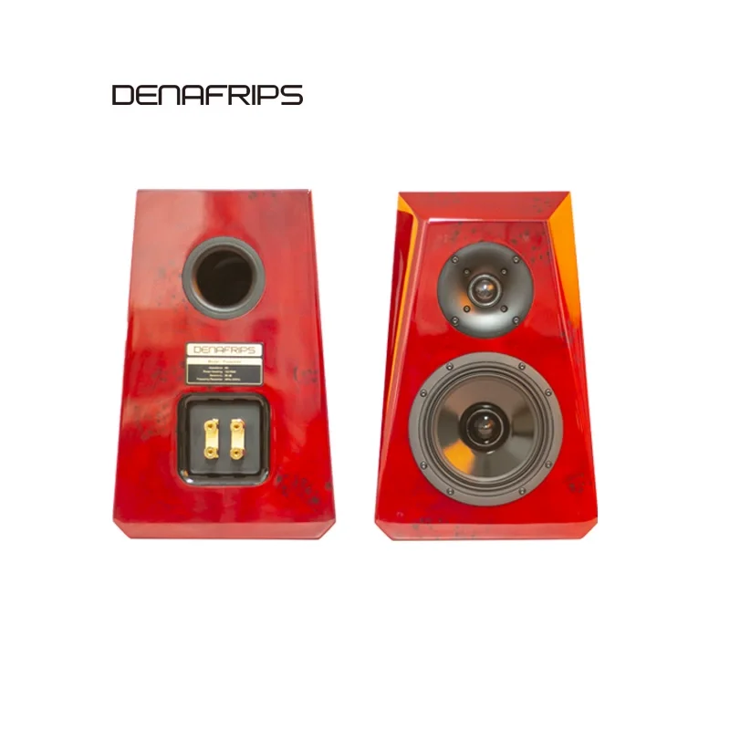 مكبرات صوت Denafrips Poseidon ثنائية الاتجاه على رف الكتب - صوت ستيريو HiFi، نظام صوتي ممتاز للمسرح المنزلي