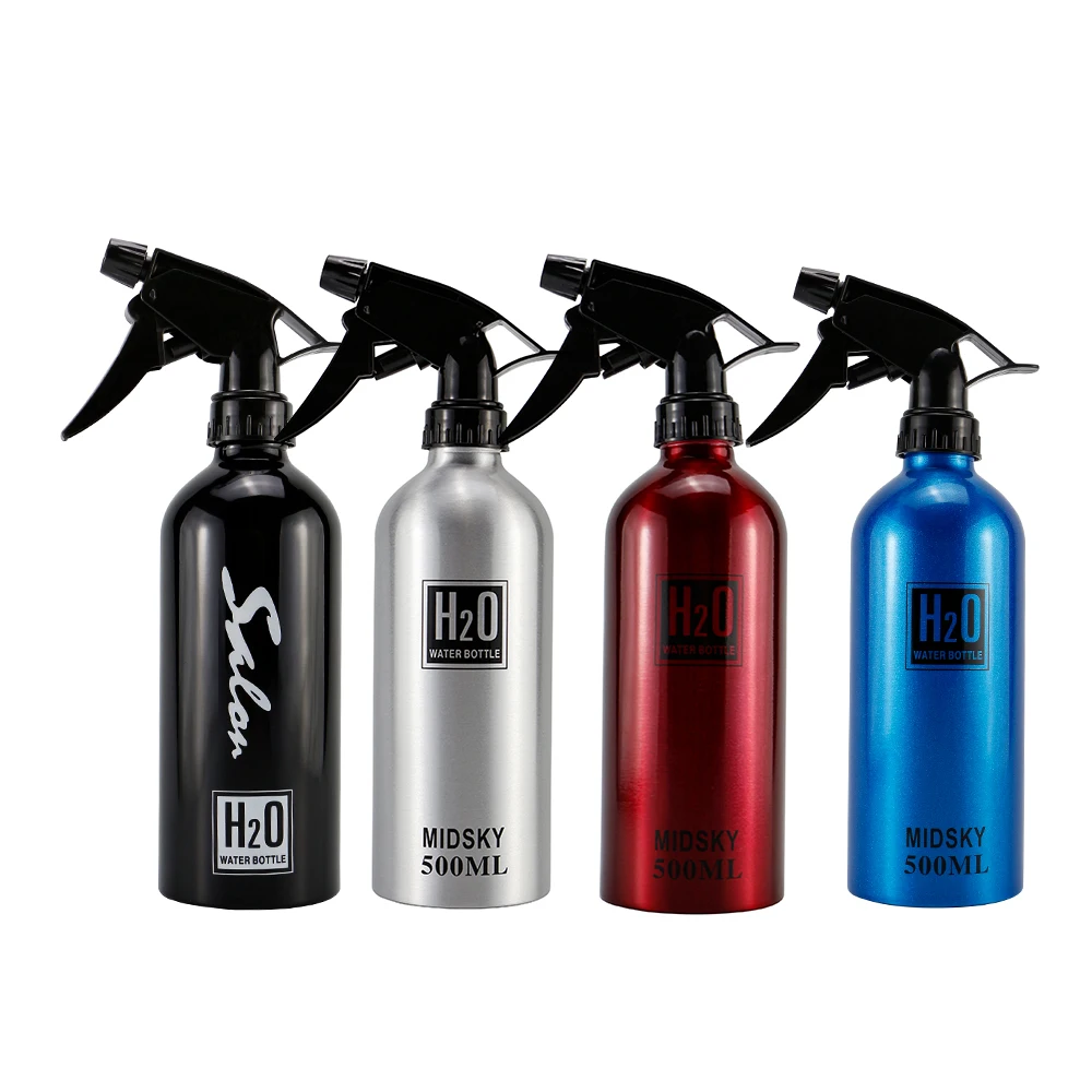 500ML Hairdressing Fine Mist Spray Bottle Salon Barber Tool Water Sprayer Barber Professional Aluminum Watering Can Spray Bottle