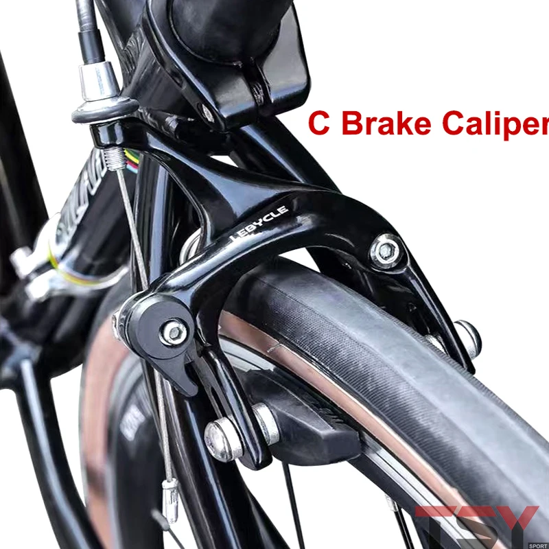 1/2PCS C-Brake Caliper Road Bike Brake Aluminum Alloy Fixed Gear Front & Rear Brake Long Arm Brake Caliper Bicycle Parts