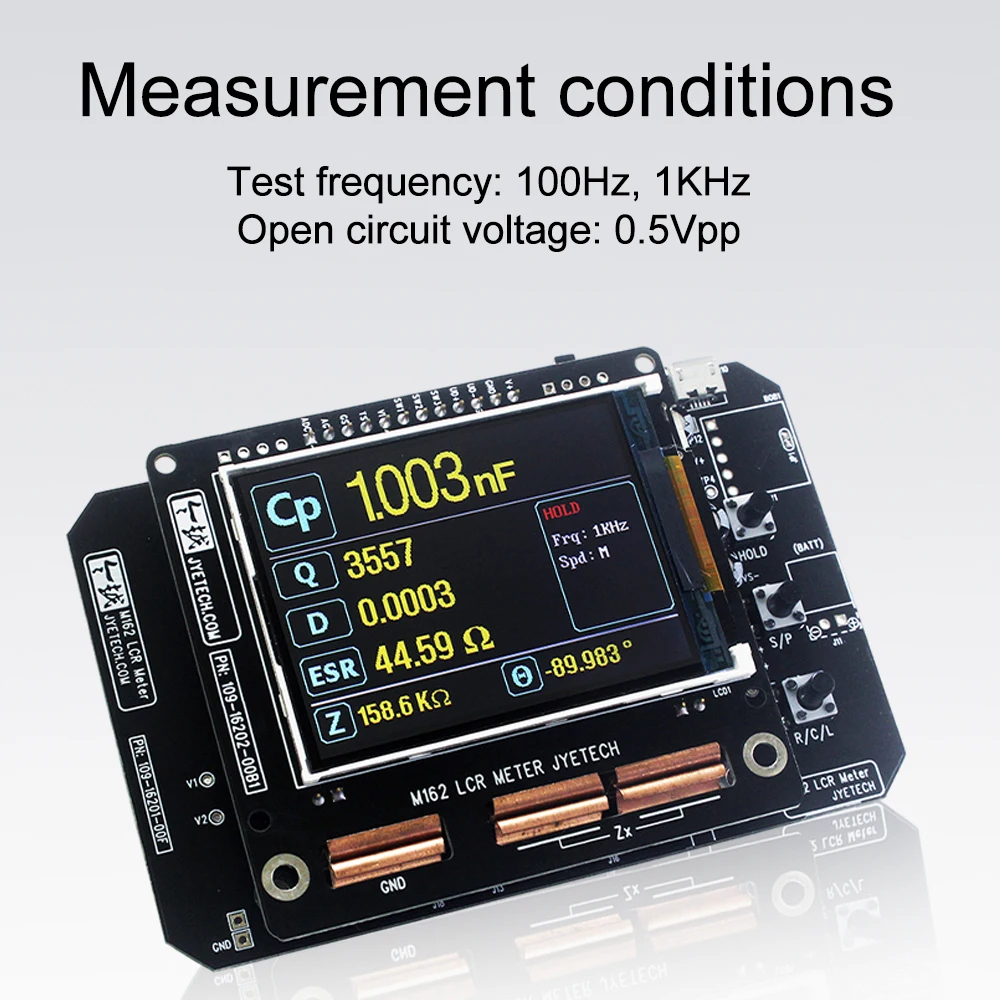 M16LCR High Precision 1pF -20mF Capacitance Meter 0.1Ω-20MΩ Ohmmeter Transistor Tester Frequency Tester PWM Square Wave Multimet