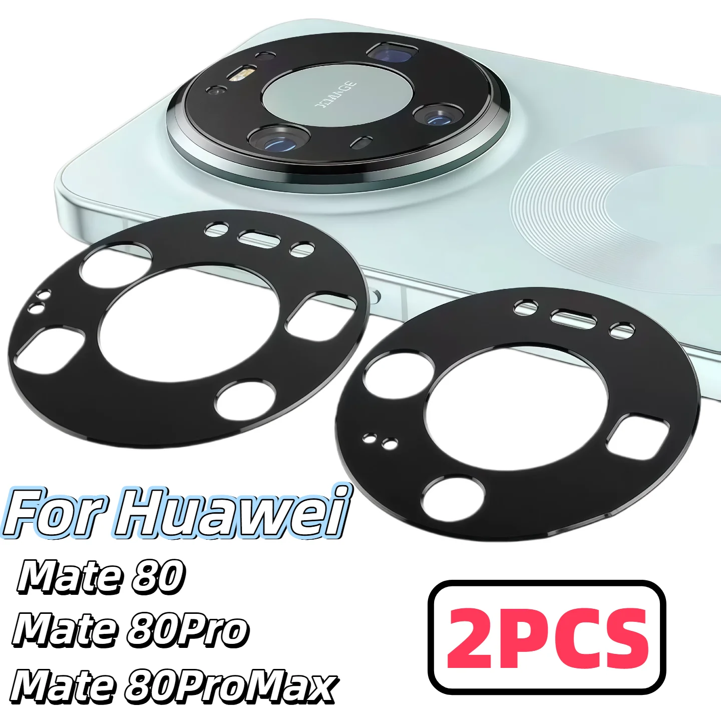 

2-Pack Camera Lens Protector Tempered Glass for Huawei Mate80, Mate80 Pro, Mate80 Pro Max Rear Camera Screen Protector
