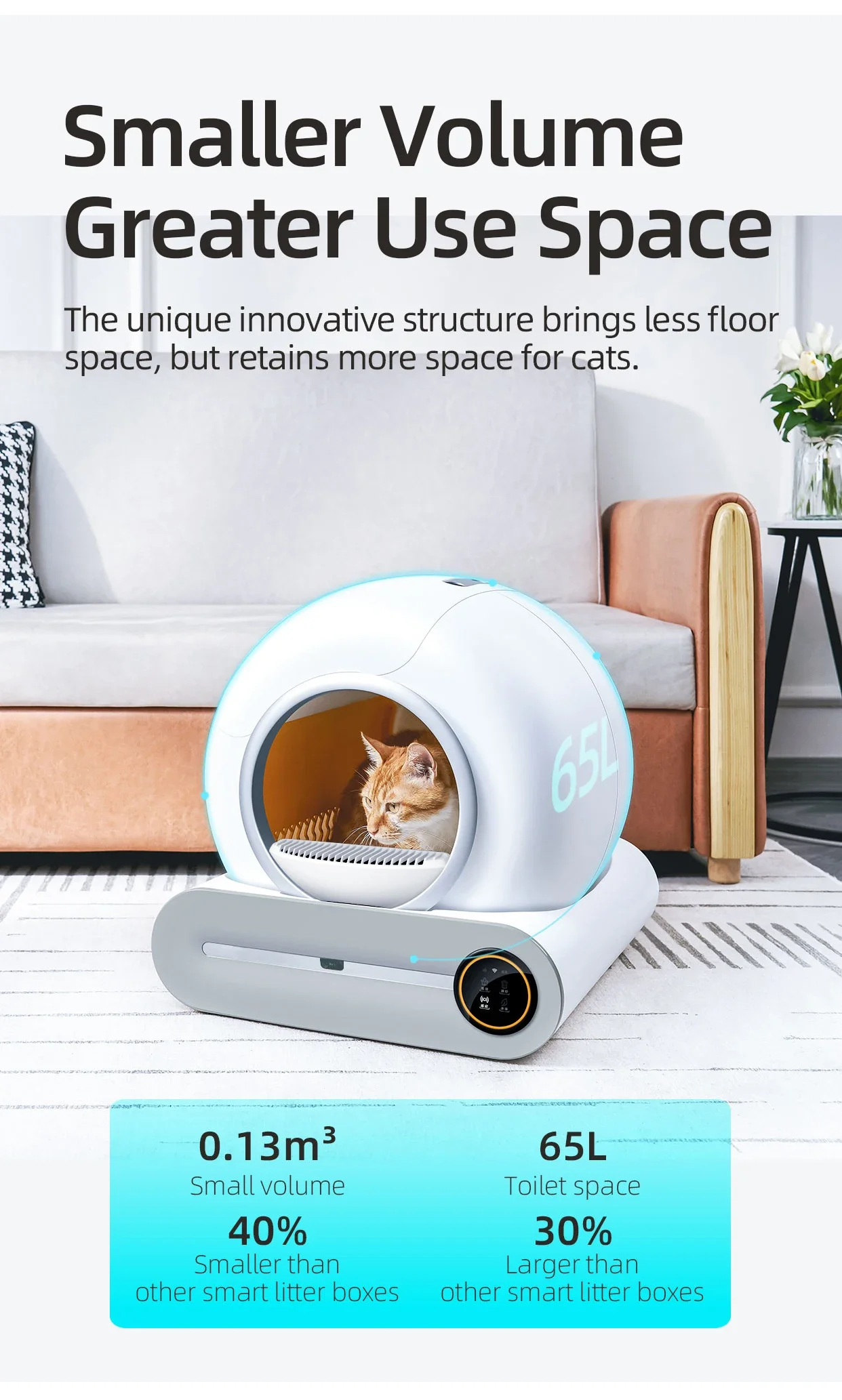 Automatic Cat Litter Box and Accessories Smart App Control Self Cleaning Litter Boxes Cat Sandbox Electronic Pet Toilet