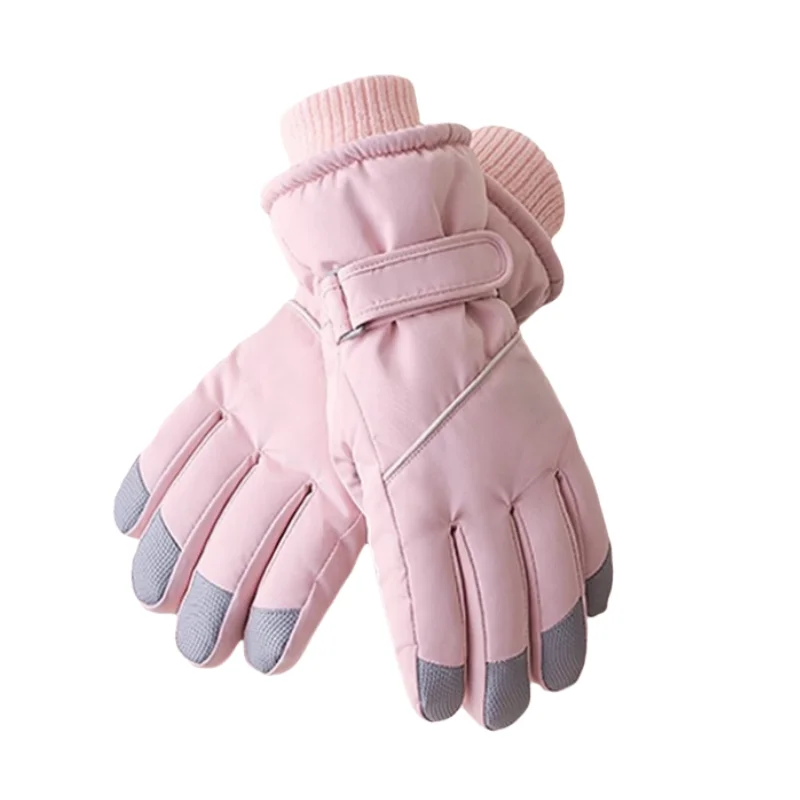 New Design Outdoor Cold Weather Thickened Skiing Gloves Polyester Ski Men Snowboarding Skating Durable Warm Waterproof Gear