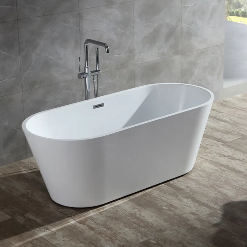 

Hotel apartment wholesale integrated seamless bathtub new concubine oval home and breakfast acrylic bathtub manufacturer