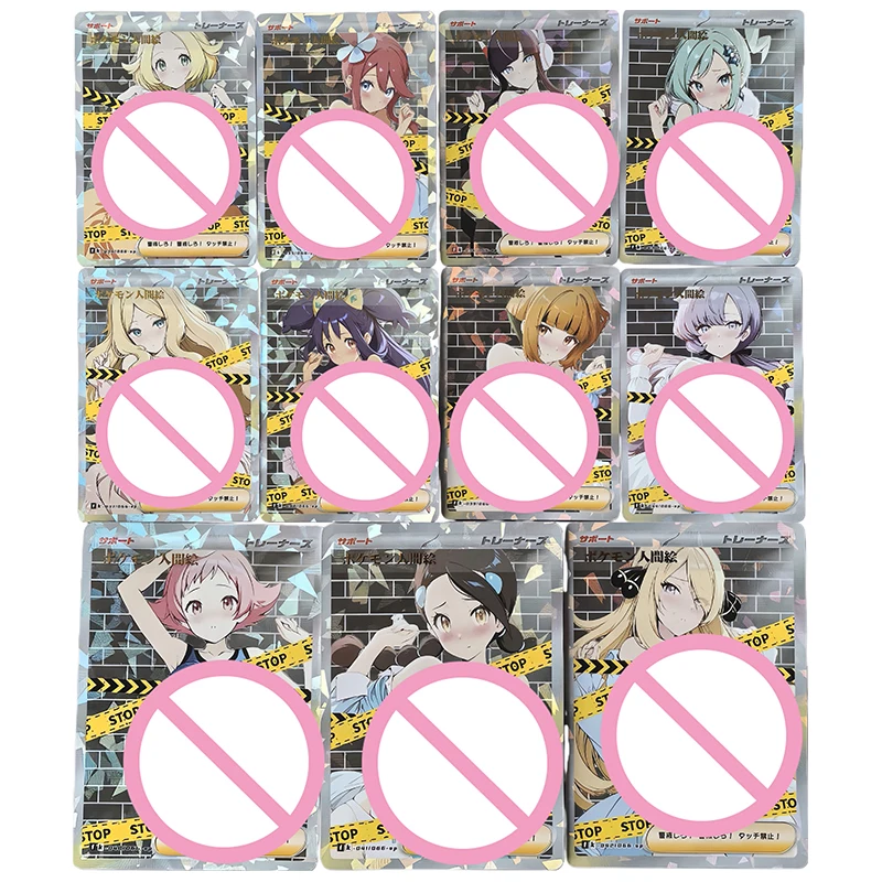 Anime Pokemon DIY ACG Toys for boys Iono Acerola Cynthia Mallow Lillie Lana Selene Marnie Nessa Collectible Cards Birthday Gift
