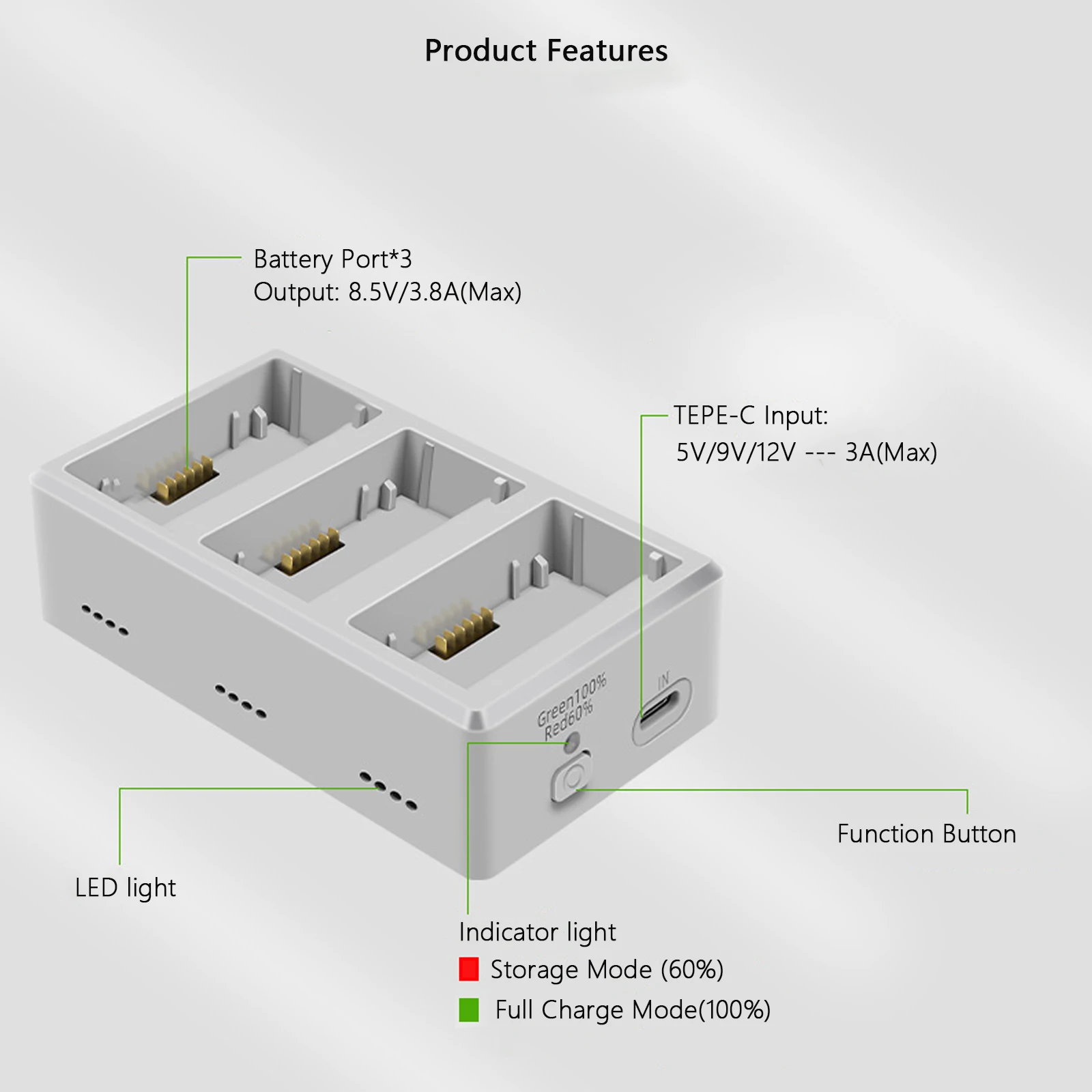 미니 3 프로 미니 3 용 배터리 플러스, 3950mAh + 3 방향 충전 허브, 배터리 충전 버틀러, DJI 미니 3, 미니 3 프로용 액세서리