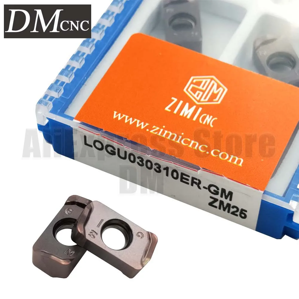 10pcs LOGU030310ER GM LOGU030310 ER LOGU 030310 LOGU030310ER-GM ZM25 Carbide Milling Fast Feed Inserts Turning Tools