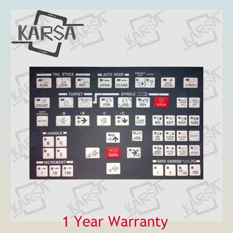 Operating Membrane Overlay for SKT CNC Lathe SKT15 SKT100 E200A