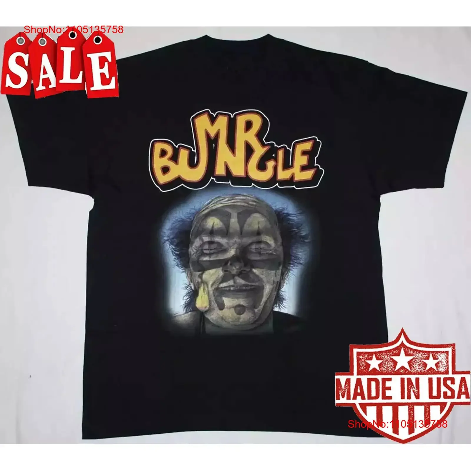 تي شيرت MR BUNGLE BUNGLE'91 Tour Black Men S 2345XL تي شيرت عتيق مغسول متعدد الاستخدامات ملابس مصممة قليلاً للجنسين قابلة للتنفس #1