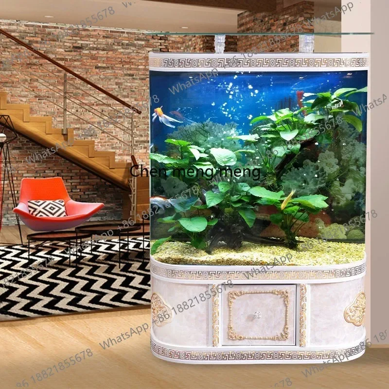 F181  Living room small household glass ecological landscaping self-circulation integrated water change free water replacement w
