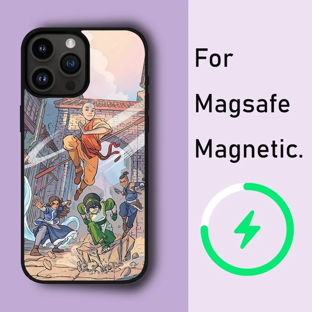 Avatar The Last Airbender Aang Phone Case For iPhone 15 14 13 12 11 Pro Max Plus Phone Magnetic for Macsafe Cases Cover