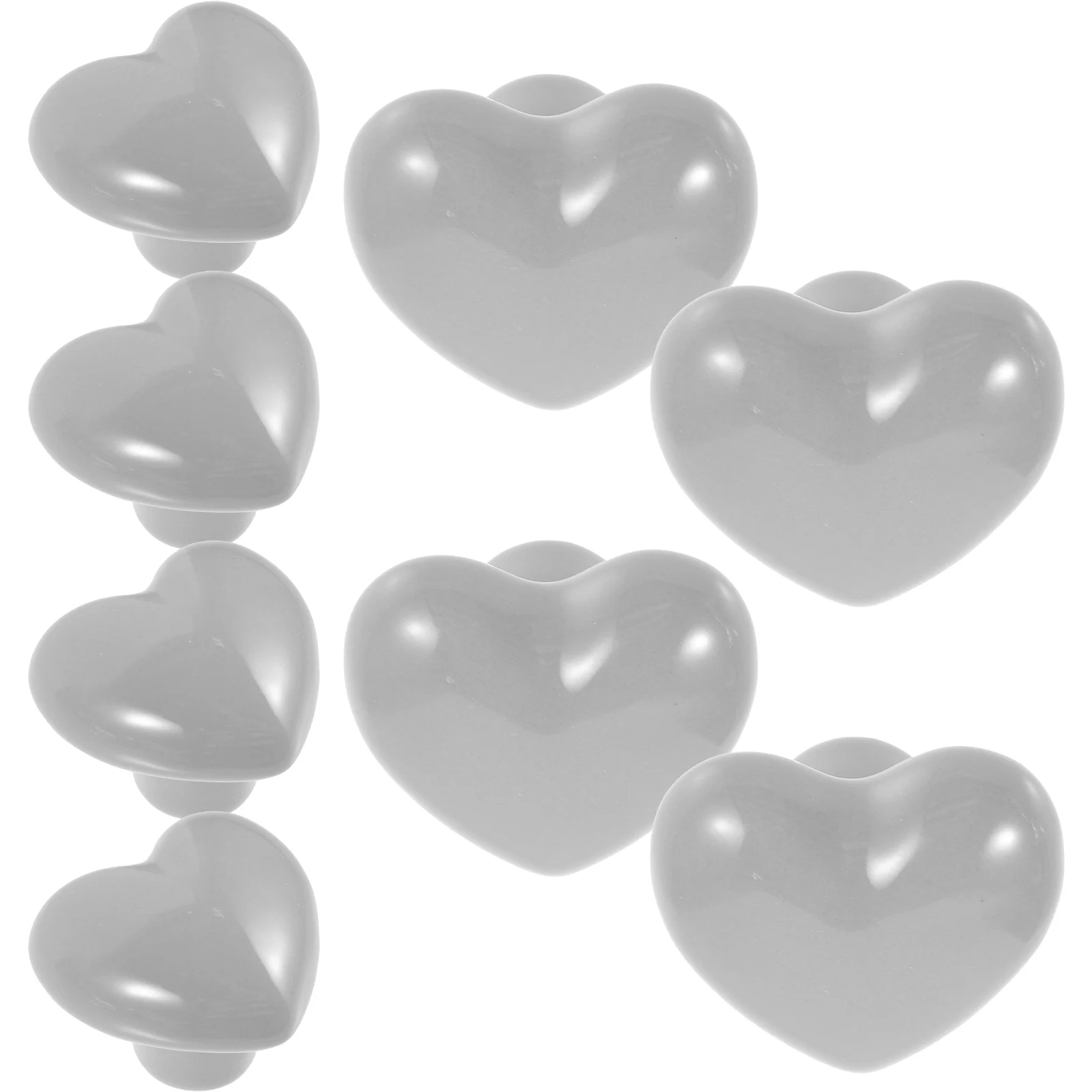 

8pcs Ceramic Handles Gray Simple Wardrobe Door Knobs Durable Cabinet Pulls Drawer Hardware Furniture Accessories