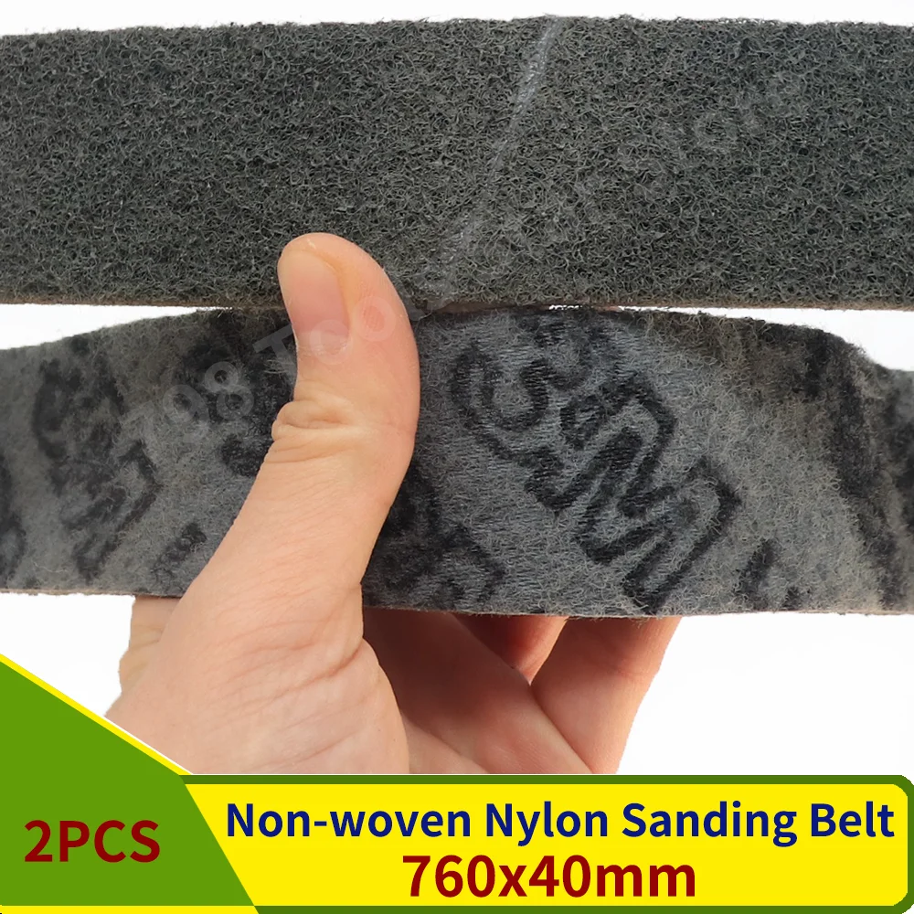 

2PCS 760x40mm Non-woven Nylon Abrasive Belts Coarse to Fine Fiber Grit Nylon Sanding Belt for Knife Makers and Metal Fabricators