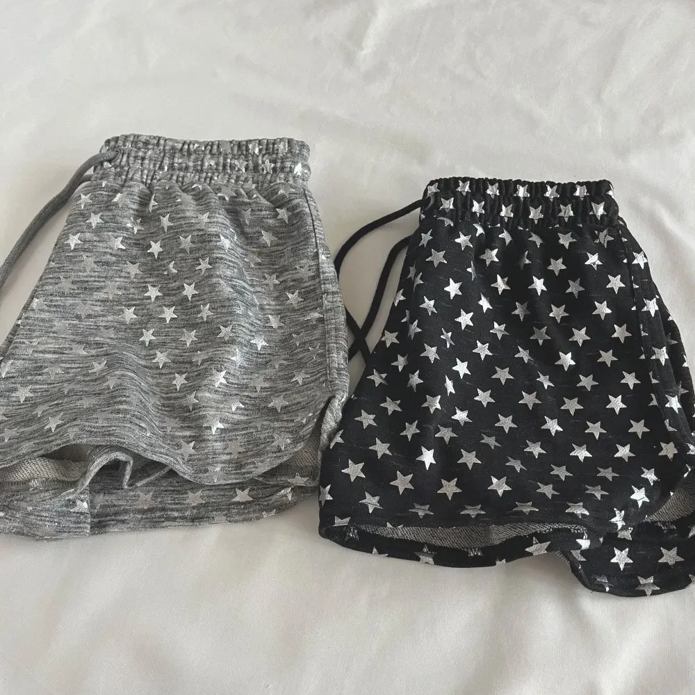 

Summer Star Print Sports Shorts Women Vintage Drawstring Waist Wide Leg Hot Pant Kpop Casual Y2K Aesthetic Sexy Loose Streetwear
