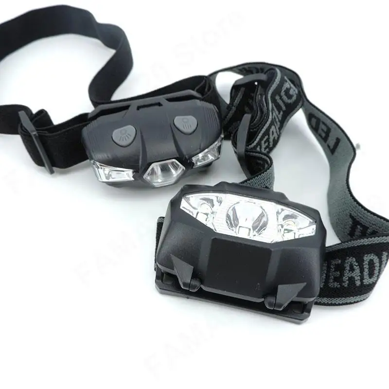 3-Led Headlamp Headlight Head Torch Light  red white bright Frontal samll flashlight Lampe hiking Camping powerful M20