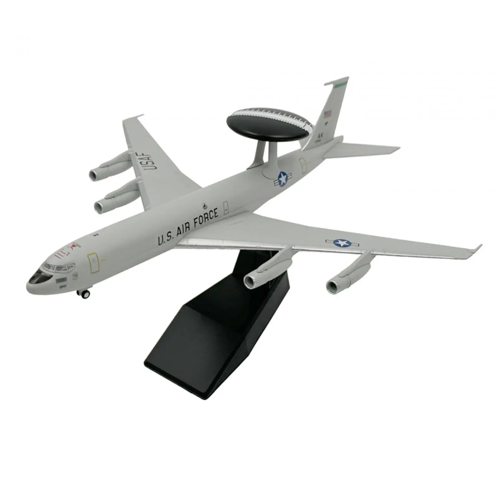 Diecast Model 1/200 Scale USA E-3 Airplane Fighter Ornament Aircraft Display for Home TV Cabinet Shelf Bedroom, Office