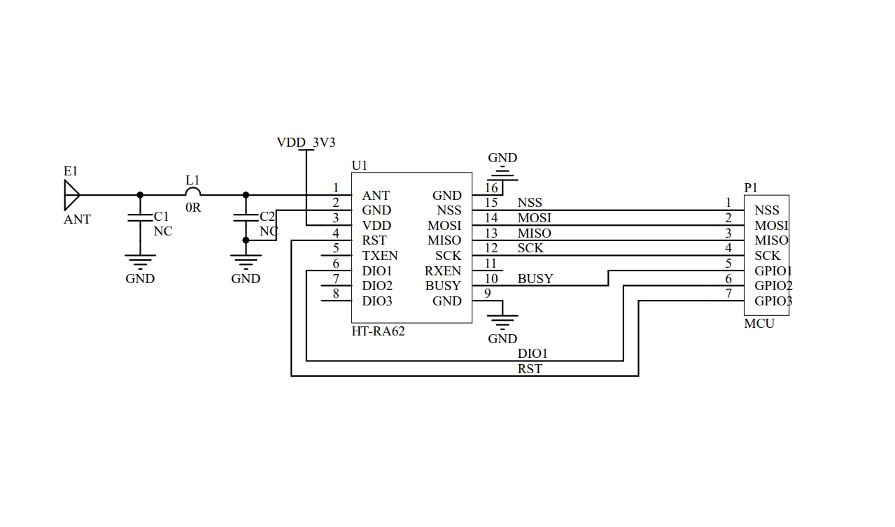 HT-RA62 module SX1262 LoRa RF chip on board Support LoRaWAN protocol