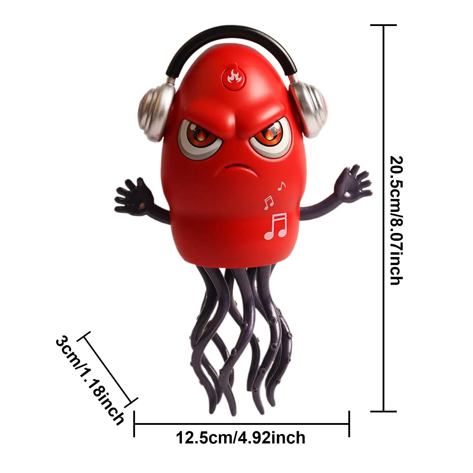 Dança lula rastejando evitar obstáculos lula recarregável rastejando polvo brinquedo com luz & música para crianças dançando barriga jogar