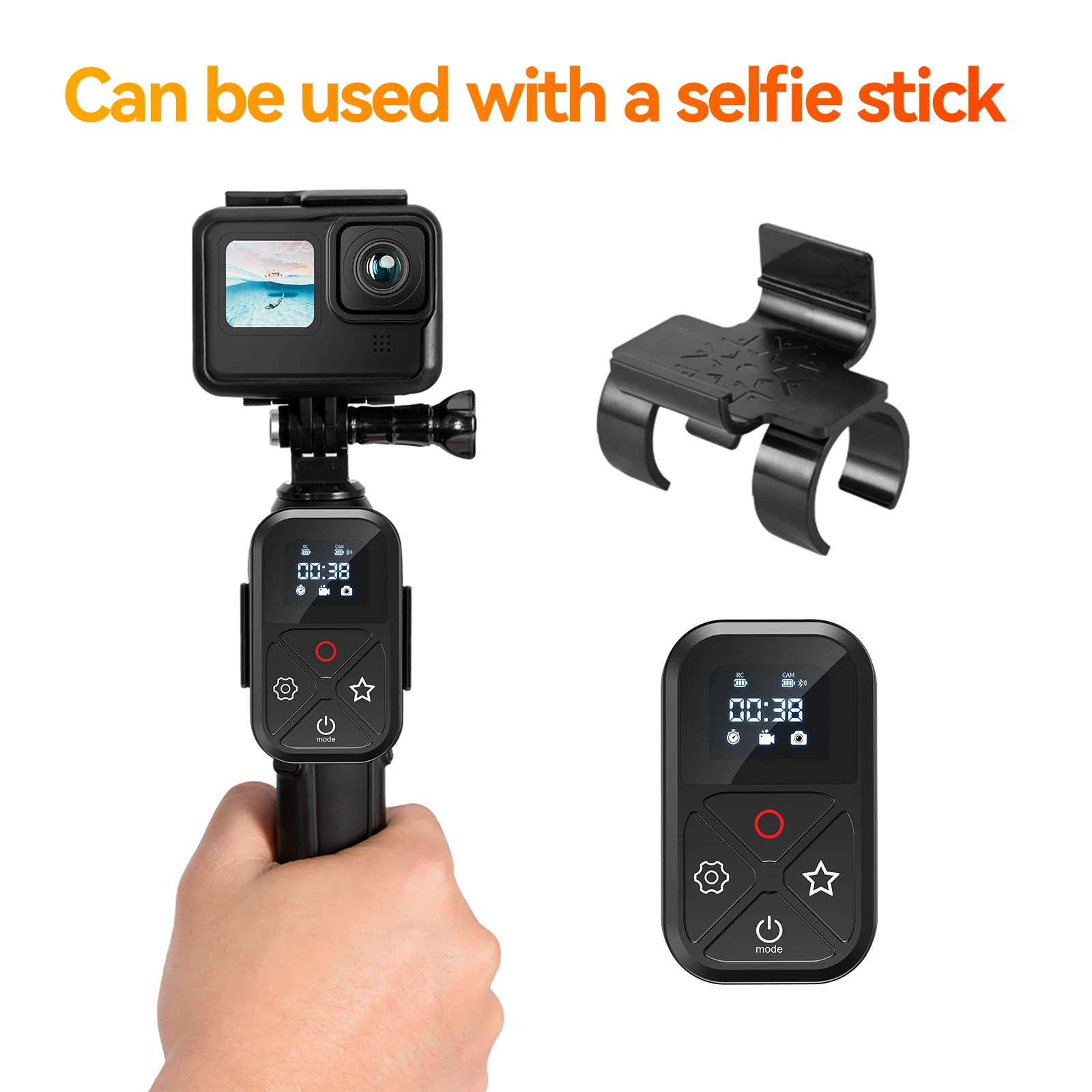 TELESIN 80M Bluetooth Fernbedienung Für GoPro Hero 13 12 11 10 9 8 Max Mit Handgelenk Strap Für Telefon action Kamera Zubehör