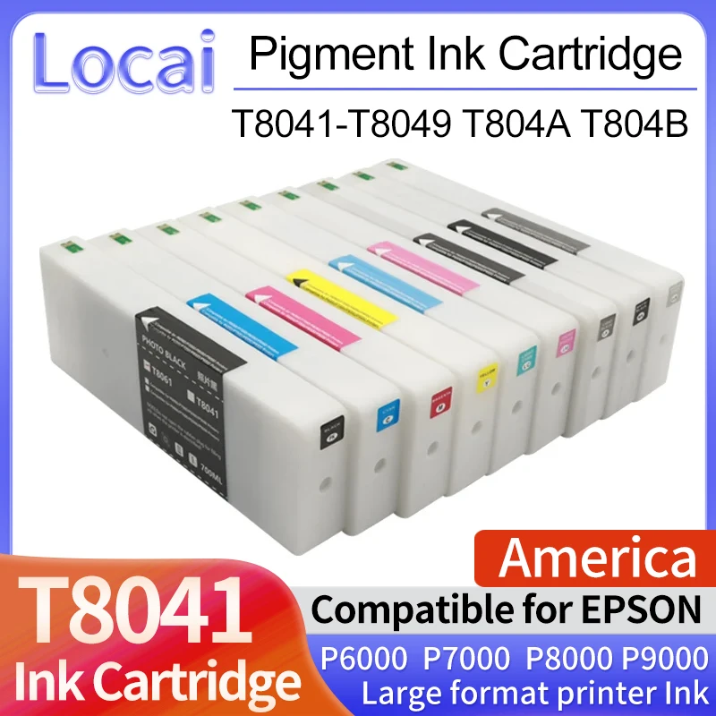 

America T8041 Ink Cartridge T8049 T804A Compatible Ink cartridge for Epson P6000 P7000 P8000 P9000 Printer With Pigment Ink