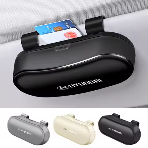Hyundai Car Glasses Box Car Sunglasses Holder Sun Visor Storage Case For Ioniq IX35 I40 I30 I20 I10 Venue IX20 Veloster Tucson