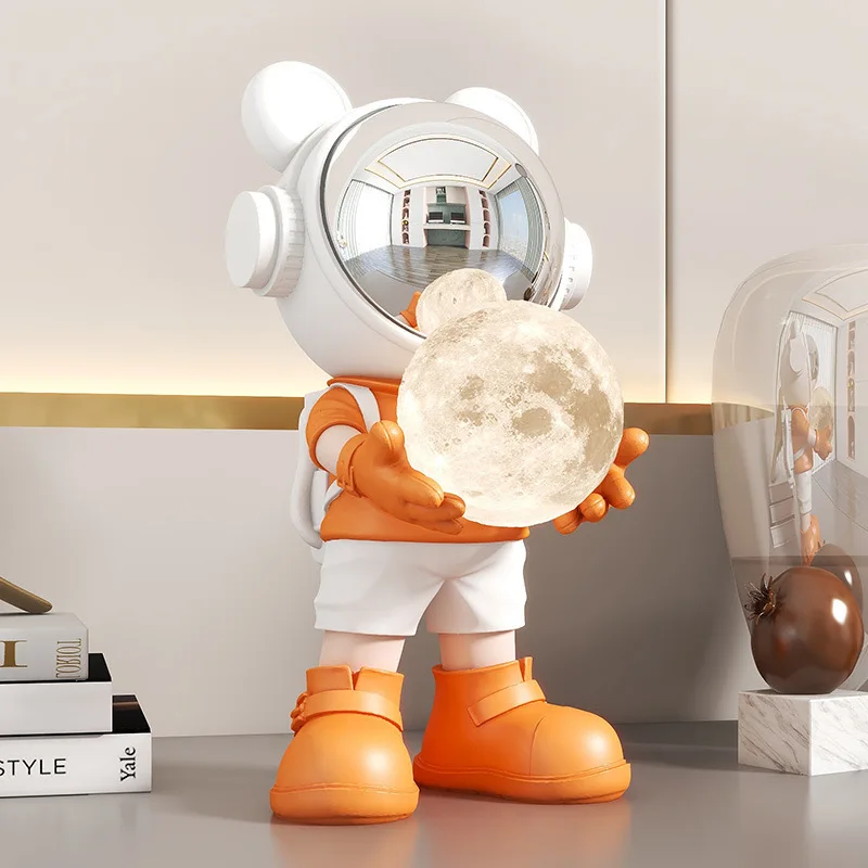 

Light Luxury Listen To The Song Astronaut Decoration Figure Creative Resin Desktop Decor Modeling Cool Spaceman Ornaments