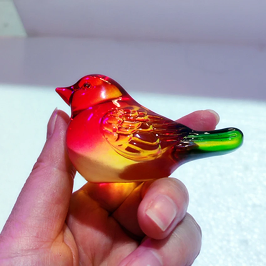 Crystal Bird Stained Glass Bird Ornament Christmas Gift Unique Holiday Gift (Wholesale)