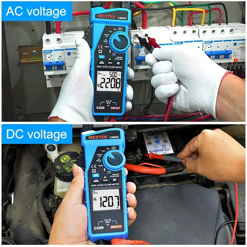المشبك متر 600A التيار المتناوب تيار مستمر فاحص التيار CM88C صحيح RMS السيارات المدى المقاومة ديود المتعدد Tes الرقمية المشبك متر #4