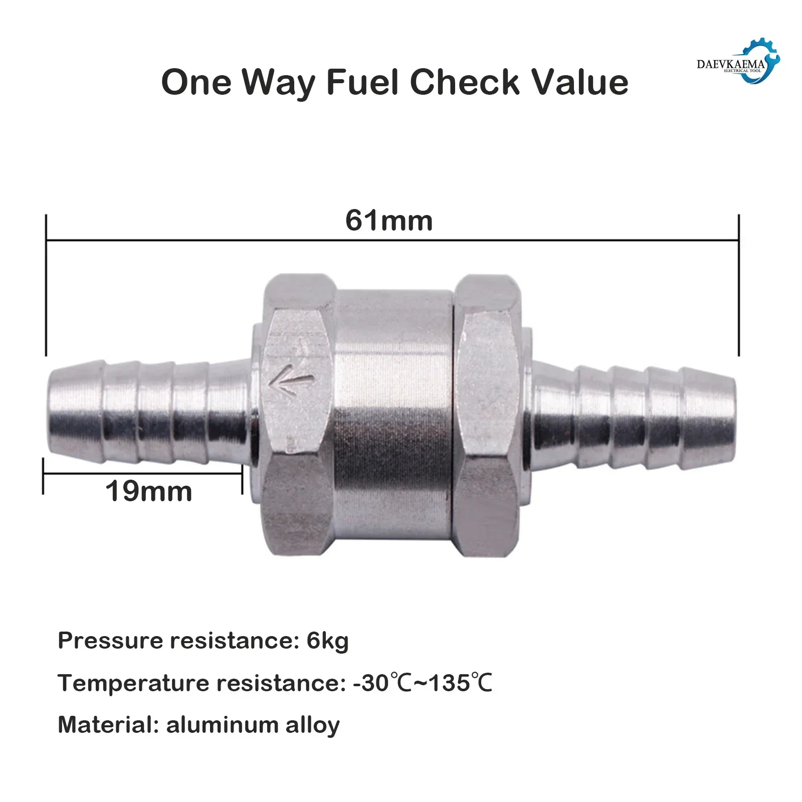 الوقود غير العودة صمام الاختيار 6/8/10/12 مللي متر سبائك الألومنيوم البنزين الديزل خط الوقود المياه طريقة واحدة لبيجو رينو #4