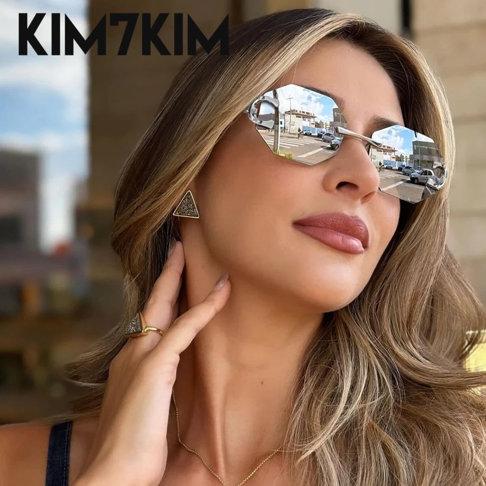 

Frameless Small Geometric Square Sunglasses For Women Men Vintage Luxury Brand Designer Rimless Sun Glass Eyewear 2024 Trends