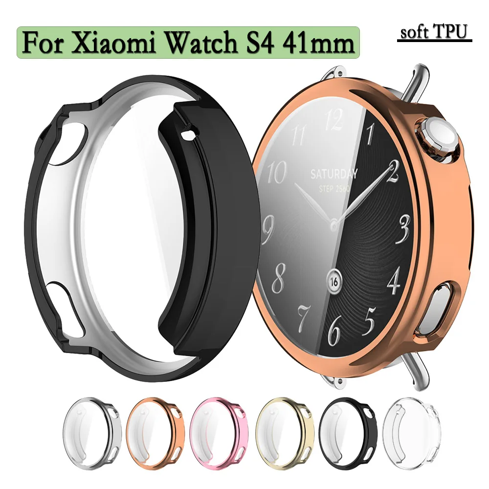 For Xiaomi Watch S4 41mm Protective Shell Soft TPU Watch Screen Protector Case For Xiaomi Watch S4 41mm Full Coverage