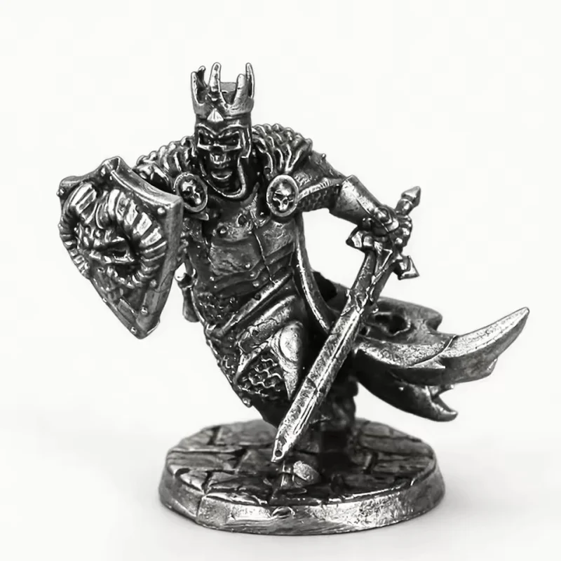 Fantasy Solid White Copper Metal Miniature Figurine Hand Finished Tabletop Wargame Decor Collectible Ornament