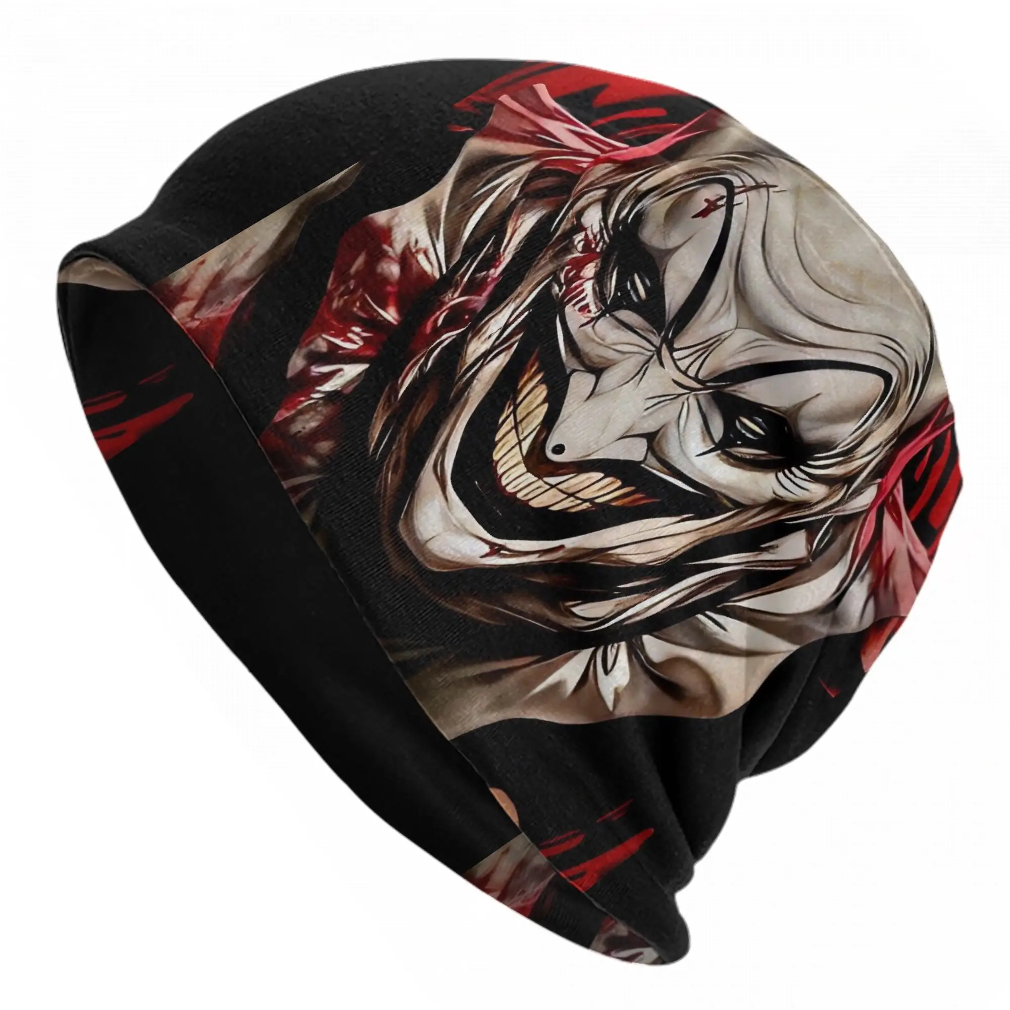 Terrifier Bonnet Hat Goth Outdoor Horror Movie Skullies Beanies Hat Men's Women's Warm Dual-use Cap