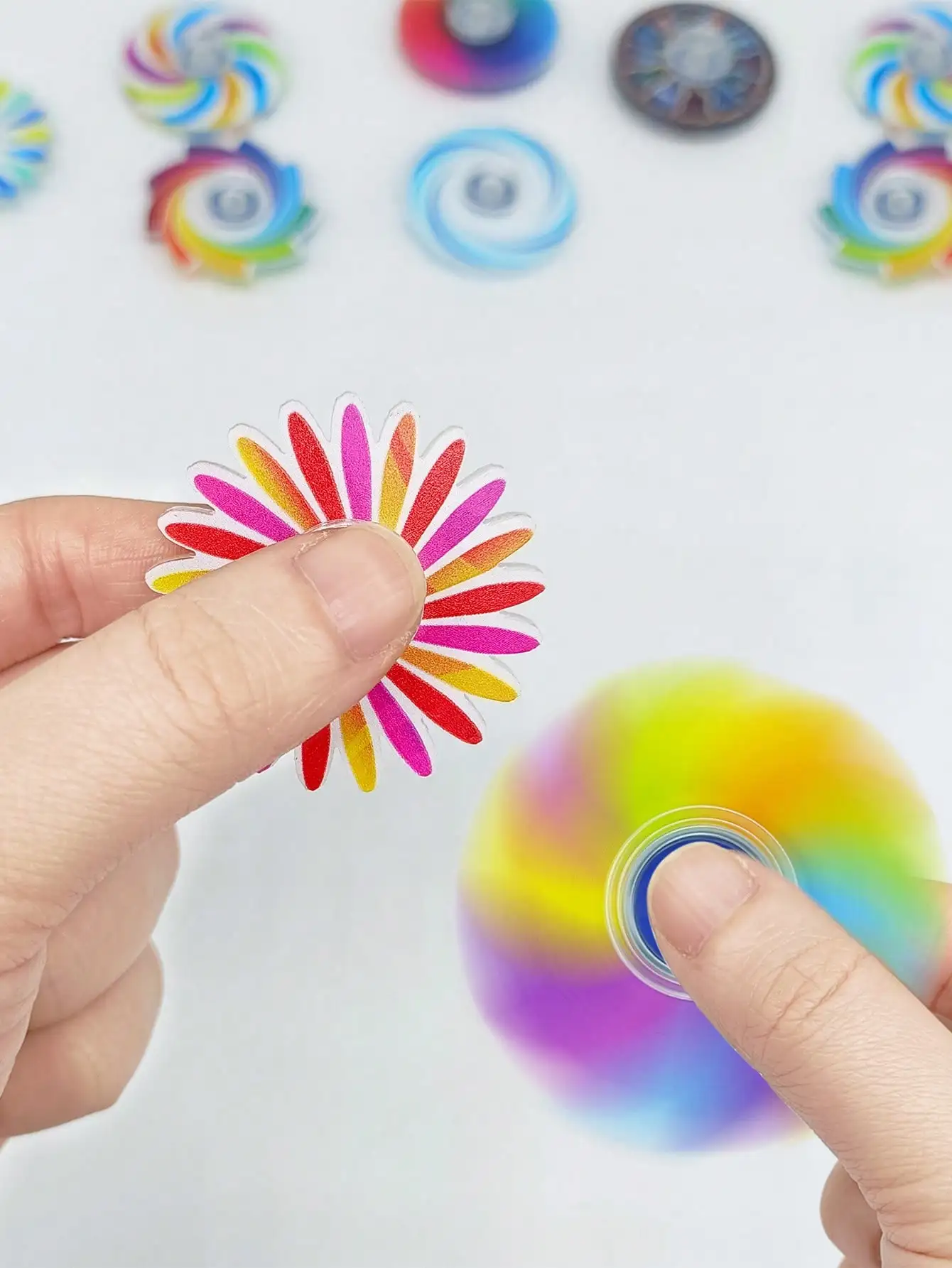 Fidget Spinners aléatoires, 1/2/3/5 pièces, panier de pâques, jouets sensoriels pour enfants et adultes, soulagement du Stress Pop, tdah, autisme