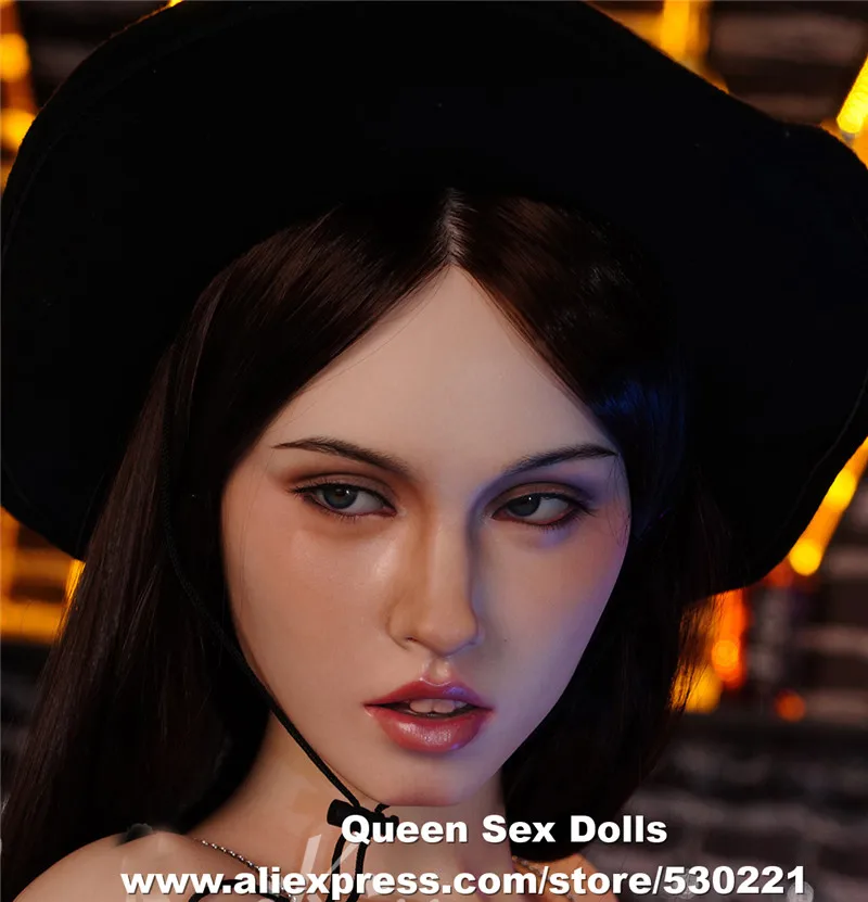 

AKDOLL Top Quality Implanted Hair Eyebrow Real Silicone Sex Doll Head For Full Size Adult Dolls Mannequin Fit 145cm to 175cm