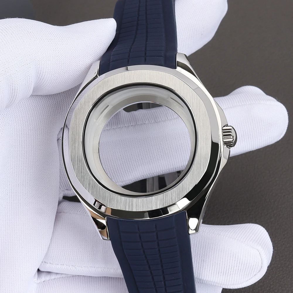 

NH35 42mm Watch Case Sapphire Crystal Glass Stainless Steel Accessories parts for NH35 NH36 NH38 NH70 Movement Nautilus AQUANAUT