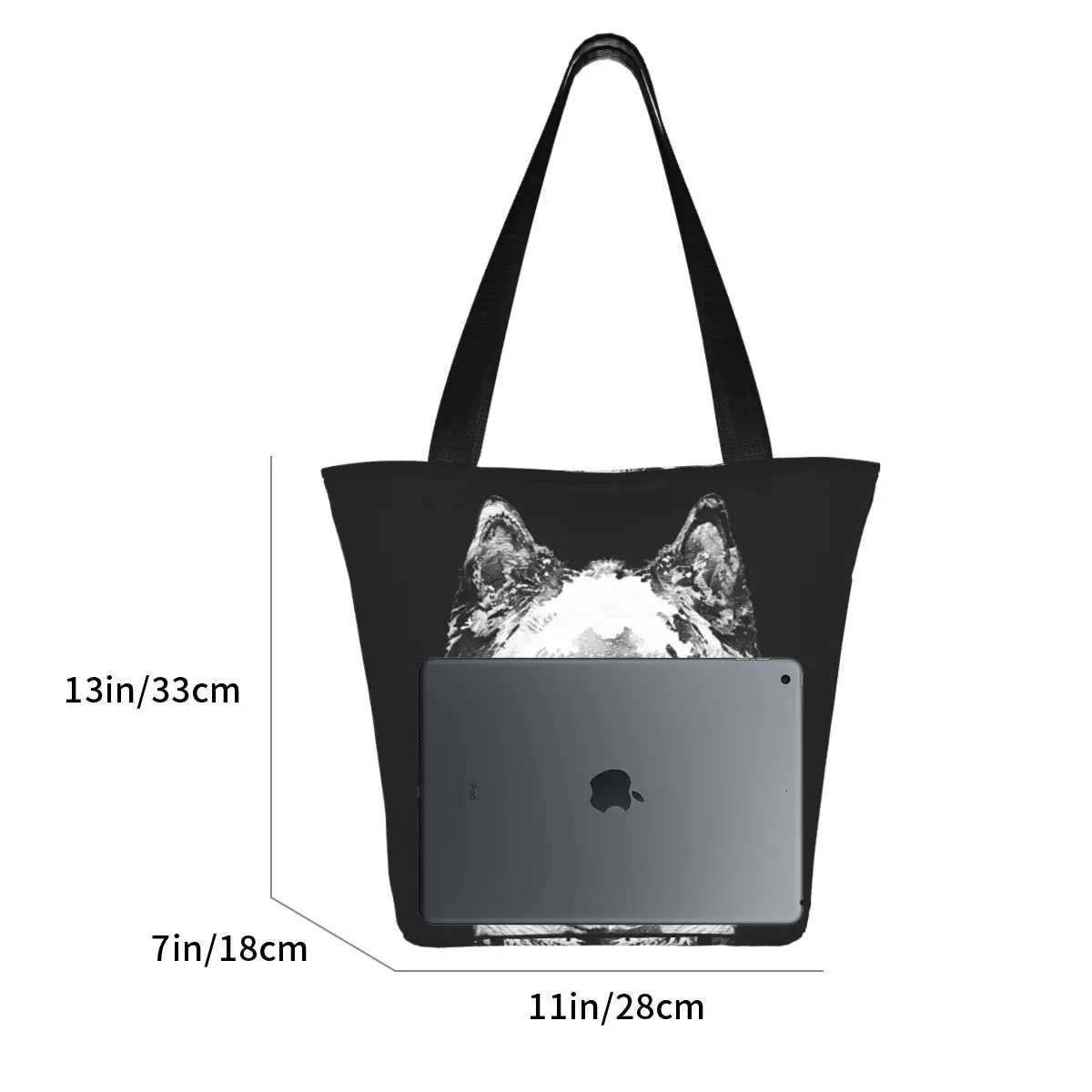 West Highland White Terrier Shopping Bag Gifts Stylish Handbag Polyester Shopping Woman Bags