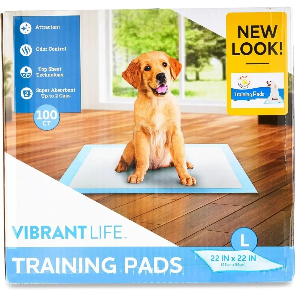 

Pet Training Pads 100 Count Super Absorbent Leak Proof for Dogs and Puppies