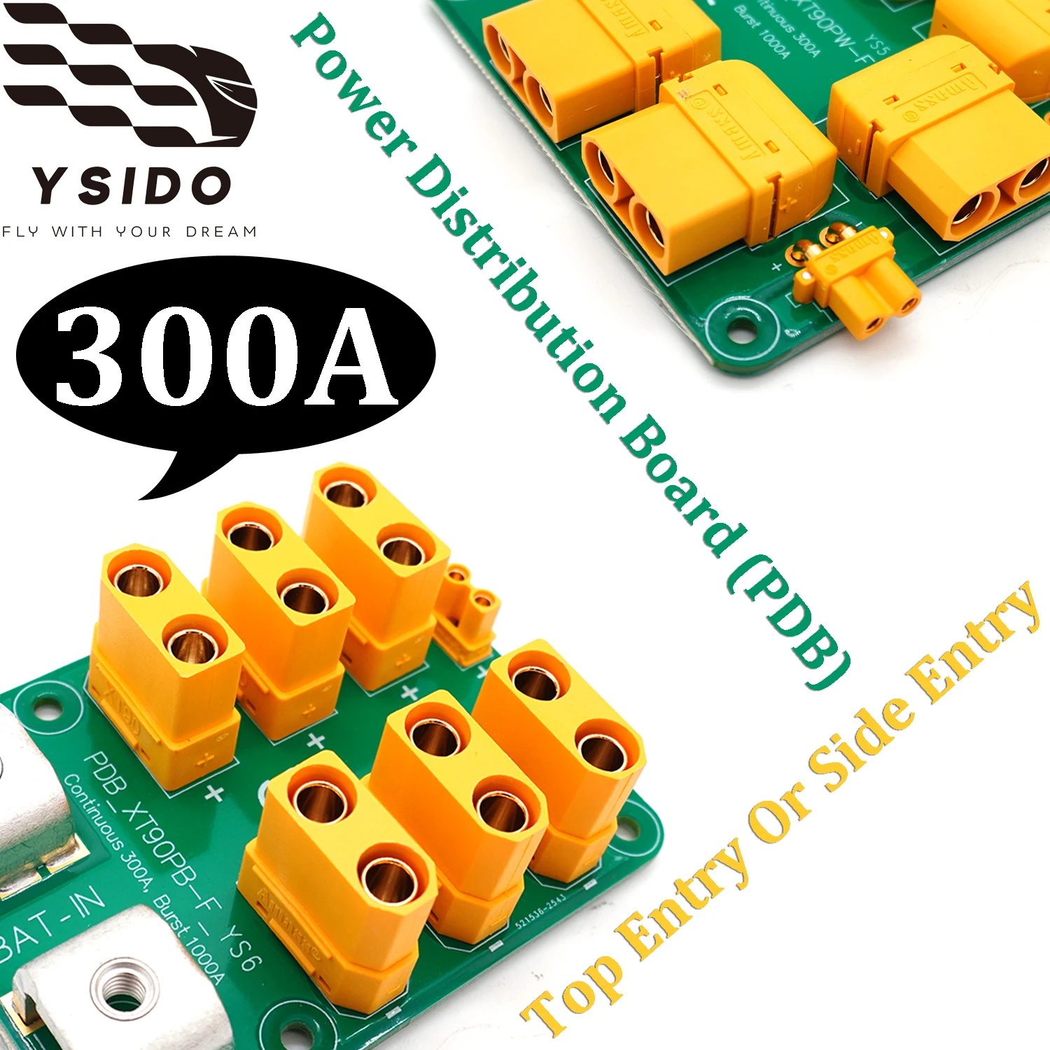 

Распределительная плата YSIDO (PDB) 300А, высокотоковая, с разъемами XT90/XT30, верхний/боковой вход, предварительно припаянная, для ESC и аккумуляторов радиоуправляемых FPV дронов