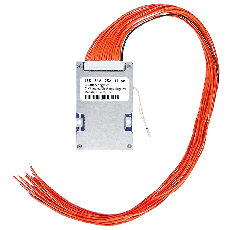 

Bisida BMS 15S 54V 30A/50A Защитная плата для литий-ионной печатной платы с балансировочным проводом и температурой, обычным портом, закаленной защитой