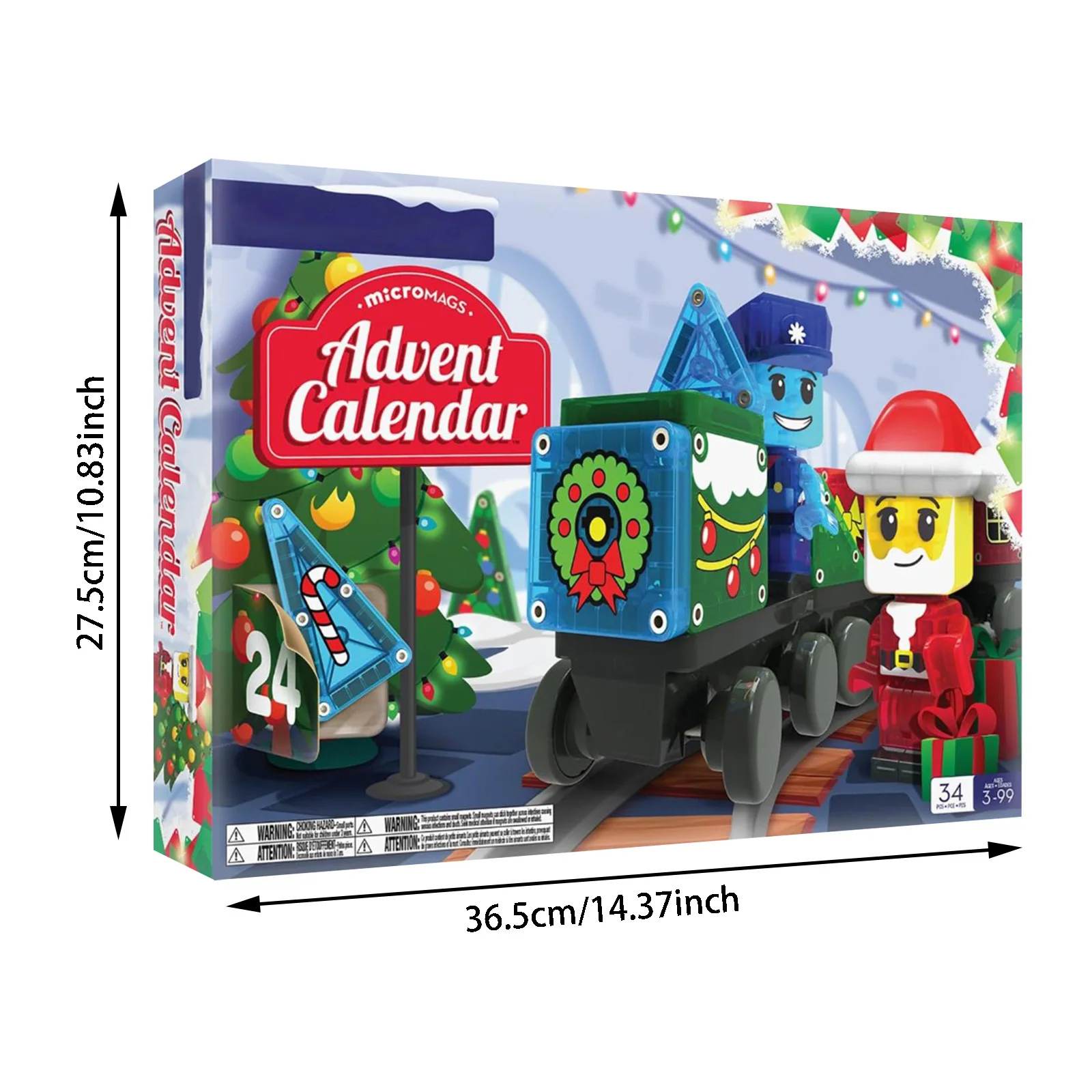 مجموعة بناء مغناطيسية مكونة من 34 قطعة من تقويم القدوم من YHOPE، مبنى مغناطيسي #5