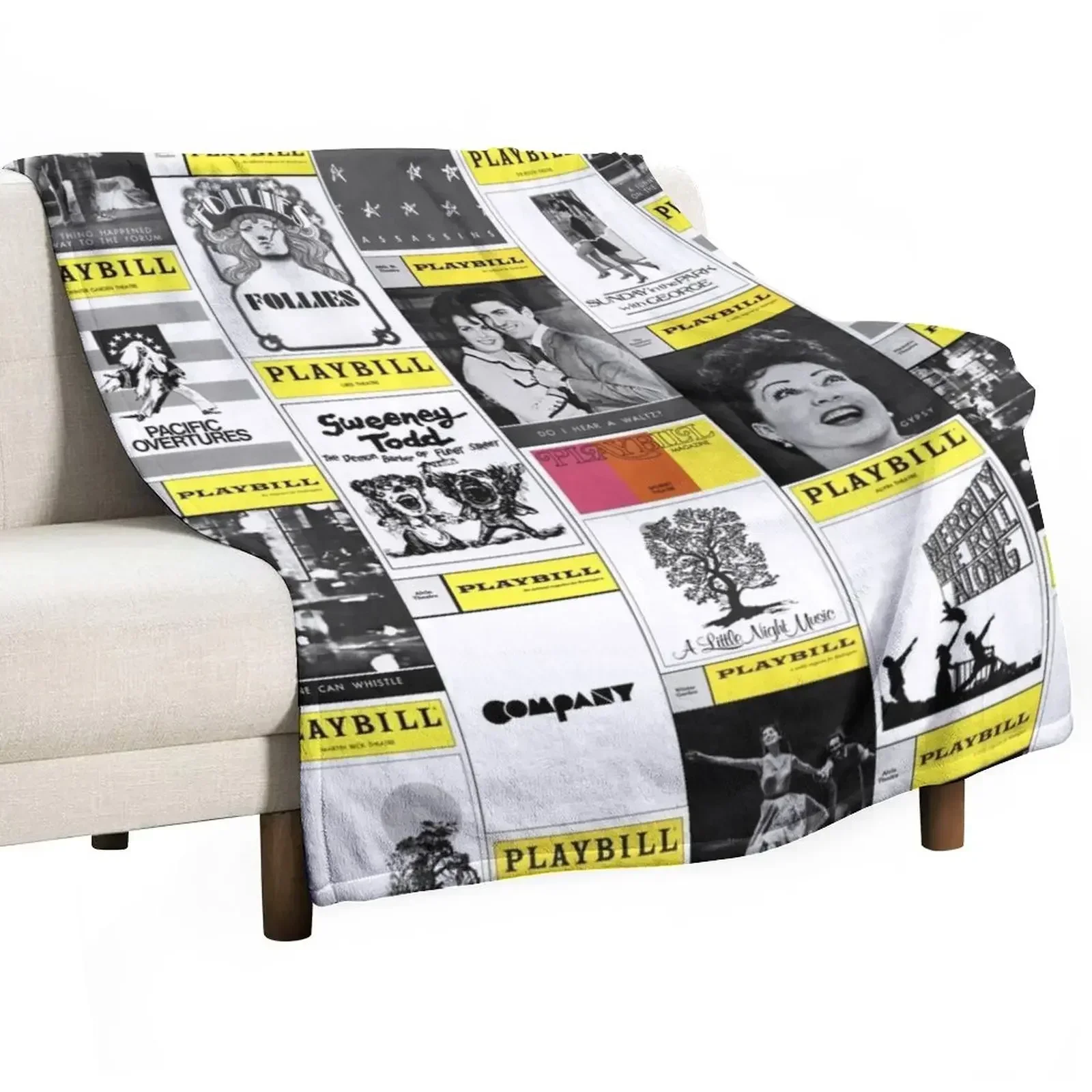 Musical Playbills Throw Blanket Decorative Sofa Personalized Gift warm winter sofa bed Blankets